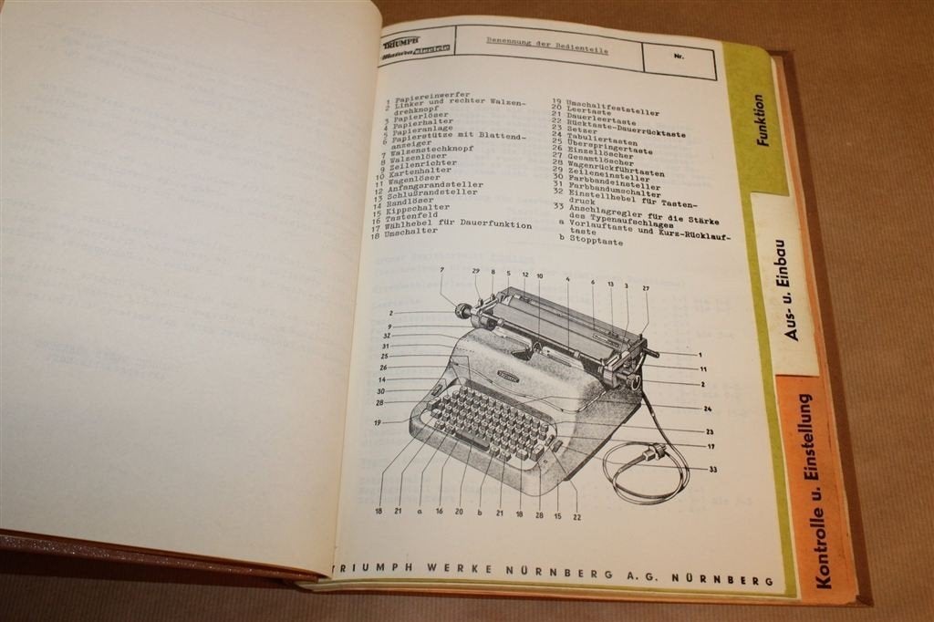 Triumph Matura Electric — Handleiding — Typemachine [DE], Gebruikt, -, -, Ophalen of Verzenden