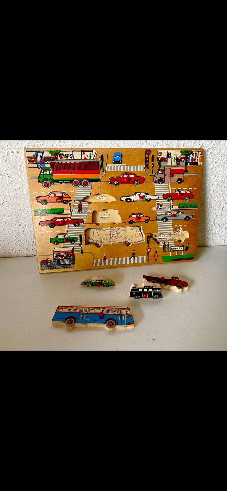 leuke VINTAGE SIMPLEX HOUTEN ‘KNOP’PUZZEL, Verzamelen, Ophalen of Verzenden, Gebruikt