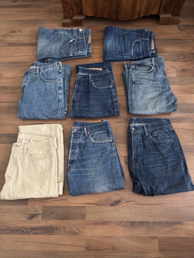 Spijkerbroeken - Jeans - Levi's - Maat 34 - 8 stuks, Ophalen, Blauw, W33 - W34 (confectie 48/50), Gedragen