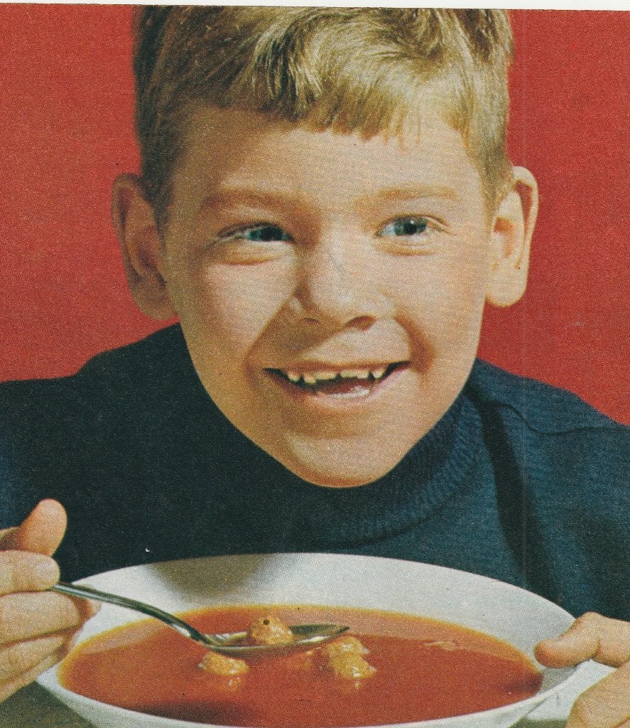 Retro reclame 1964 Unox soep jongetje lekker? Nou!, Verzamelen, Verzenden, Overige typen