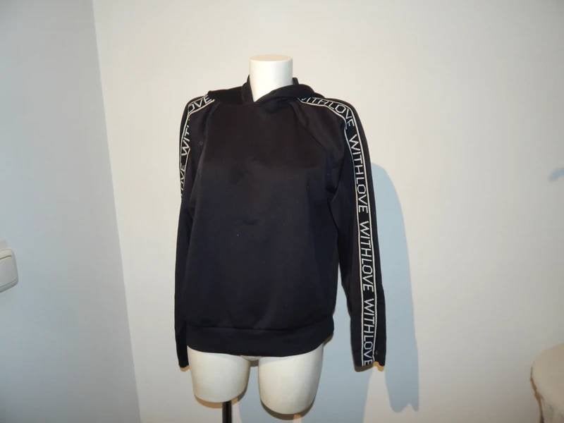 Maje set 2 delig soft shell stof tekst band zijkanten mt M, Maat 38/40 (M), Kostuum of Pak, Verzenden, Zwart