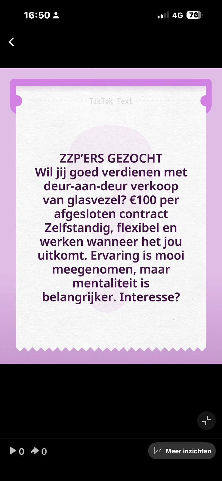 €100 per contract ! Meldt je aan als zzp er, Vacatures, 33 - 40 uur, Overige niveaus, Starter, Overige vormen