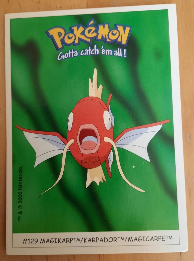 Pokémon Magikarp Sticker #129 Dunkin Boomer, Ophalen of Verzenden, Zo goed als nieuw, Losse kaart