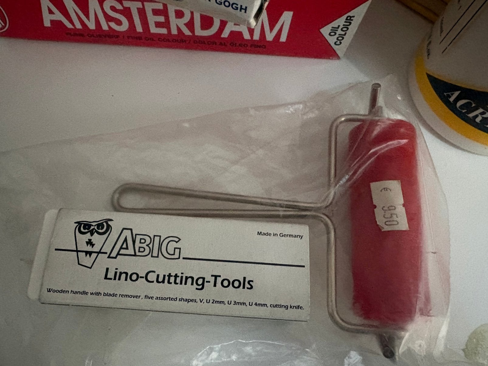 ABIG Linosnede set – Lino snijgereedschap & lino inktroller, Ophalen of Verzenden, Zo goed als nieuw, Overige typen