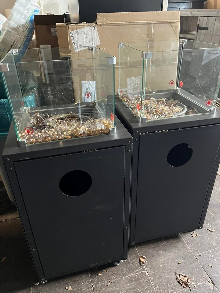 Set van 2 patio heaters met vlam, Ophalen, Zo goed als nieuw