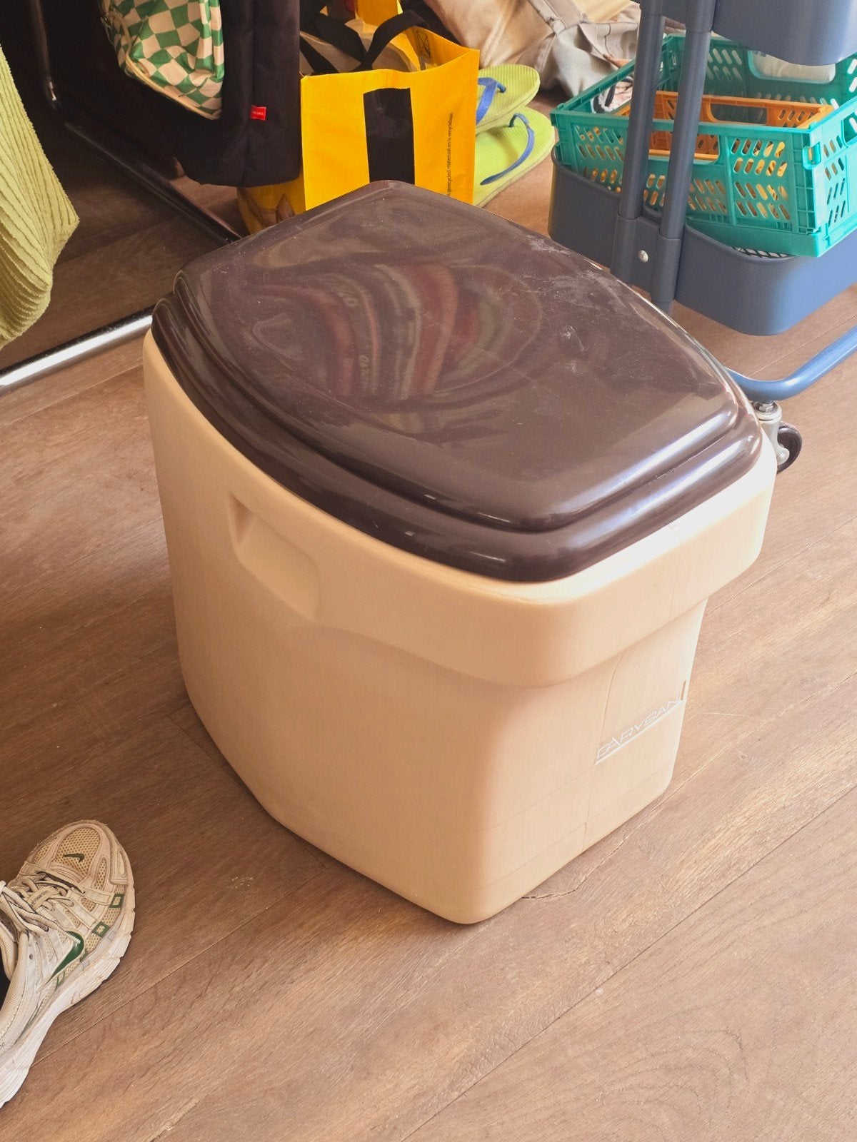 Chemisch toilet, nooit gebruikt, incl. vloeistof, Caravans en Kamperen, Kampeeraccessoires, Ophalen, Zo goed als nieuw