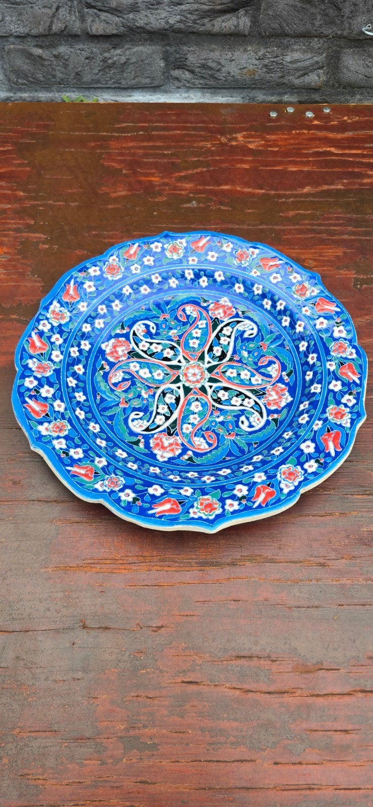 Handgemaakt Turks Keramiek Bord - Iznik Stijl, Ophalen of Verzenden