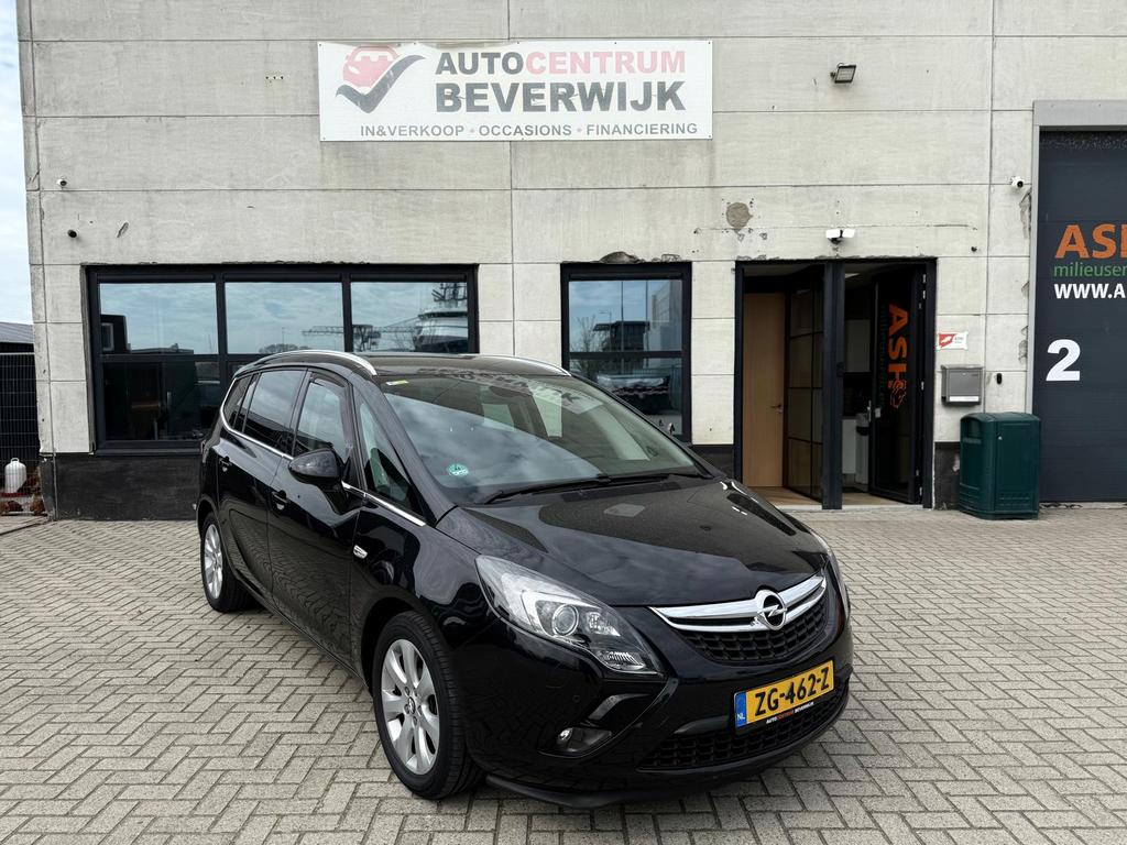 Opel Zafira 1.4T 140pk AUT 2014 Zwart 7 Zits Blueth Trekh, Auto's, Euro 5, Stof, Zwart, 4 cilinders