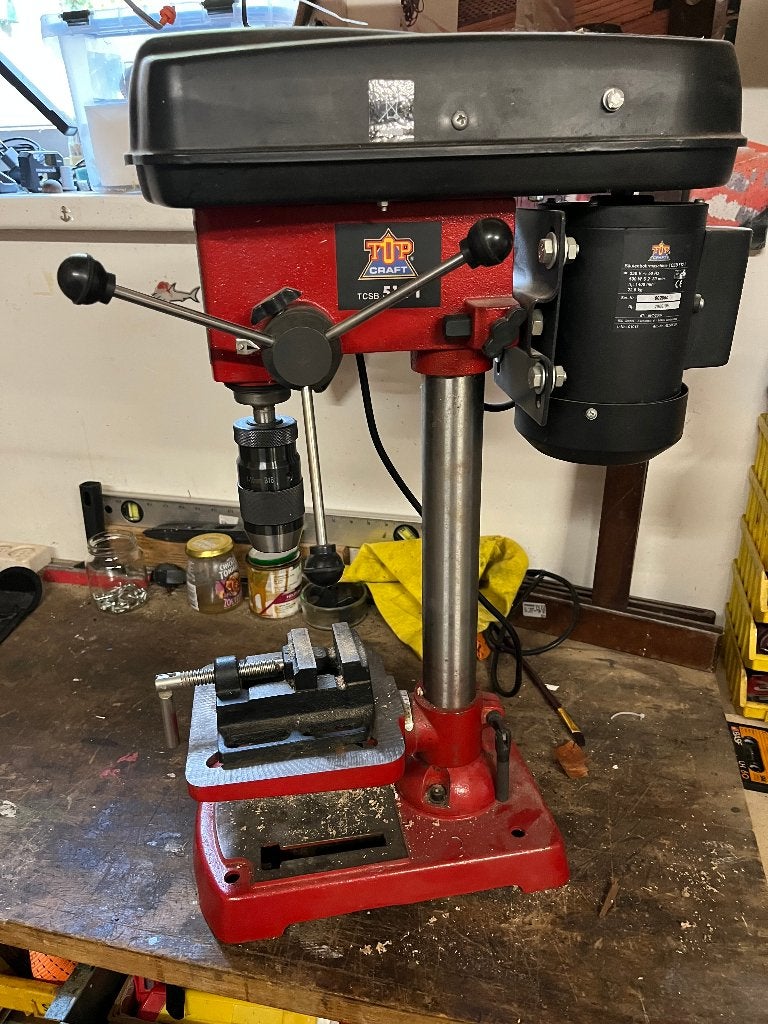 Tafel kolom boormachine, Ophalen, Gebruikt, Variabele snelheid, Kolomboormachine
