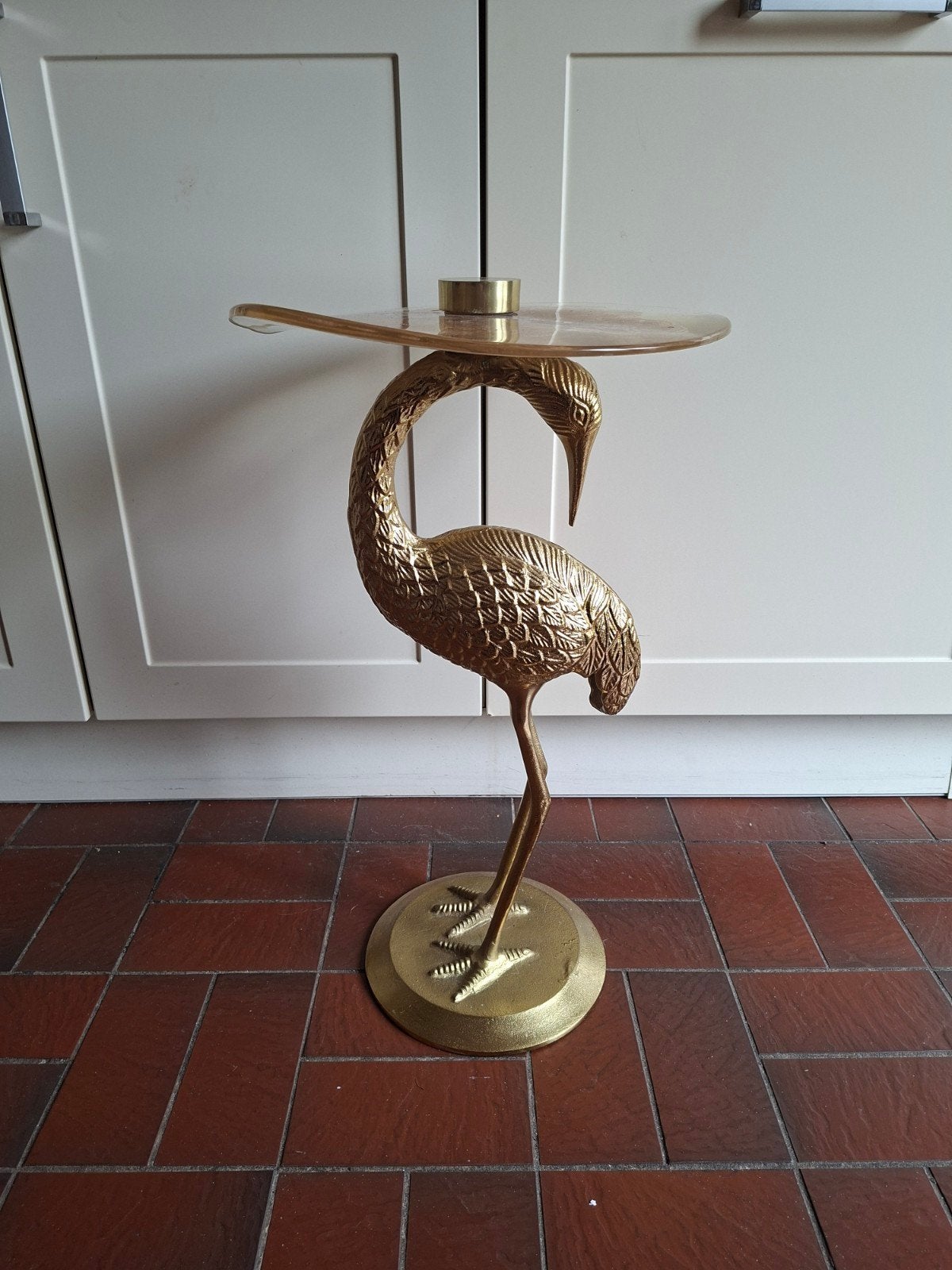 Dutchbone bijzettafel Crane, Huis en Inrichting, Minder dan 55 cm, Rond, Zo goed als nieuw, Ophalen