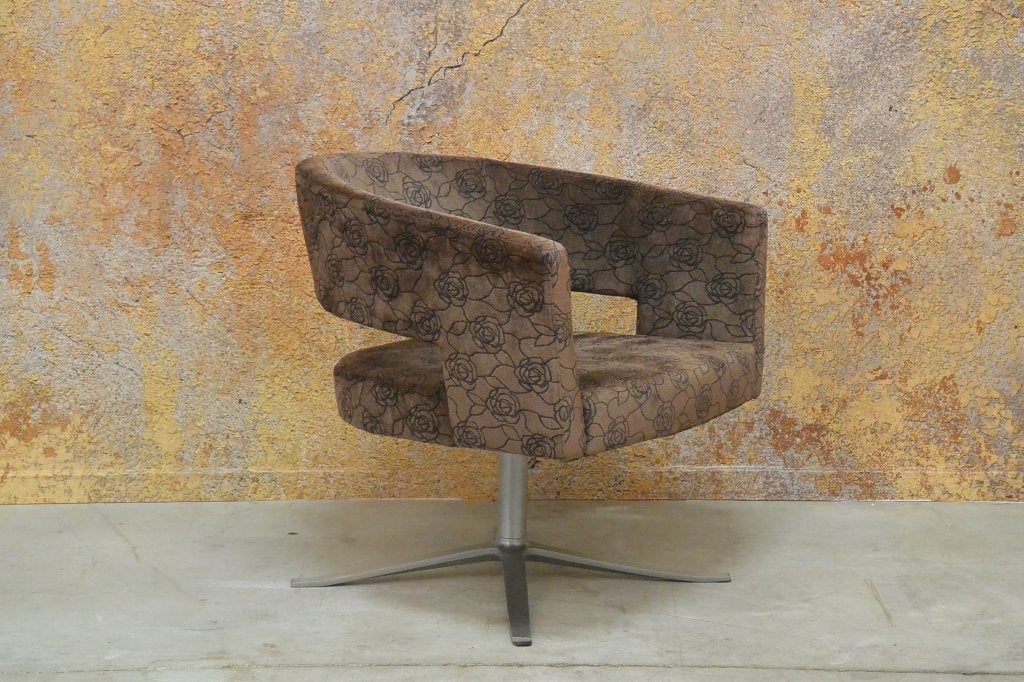 Als NIEUW! bruine stoffen Montis Turner design draaifauteuil, Montis, Montis, 75 tot 100 cm, Ophalen of Verzenden