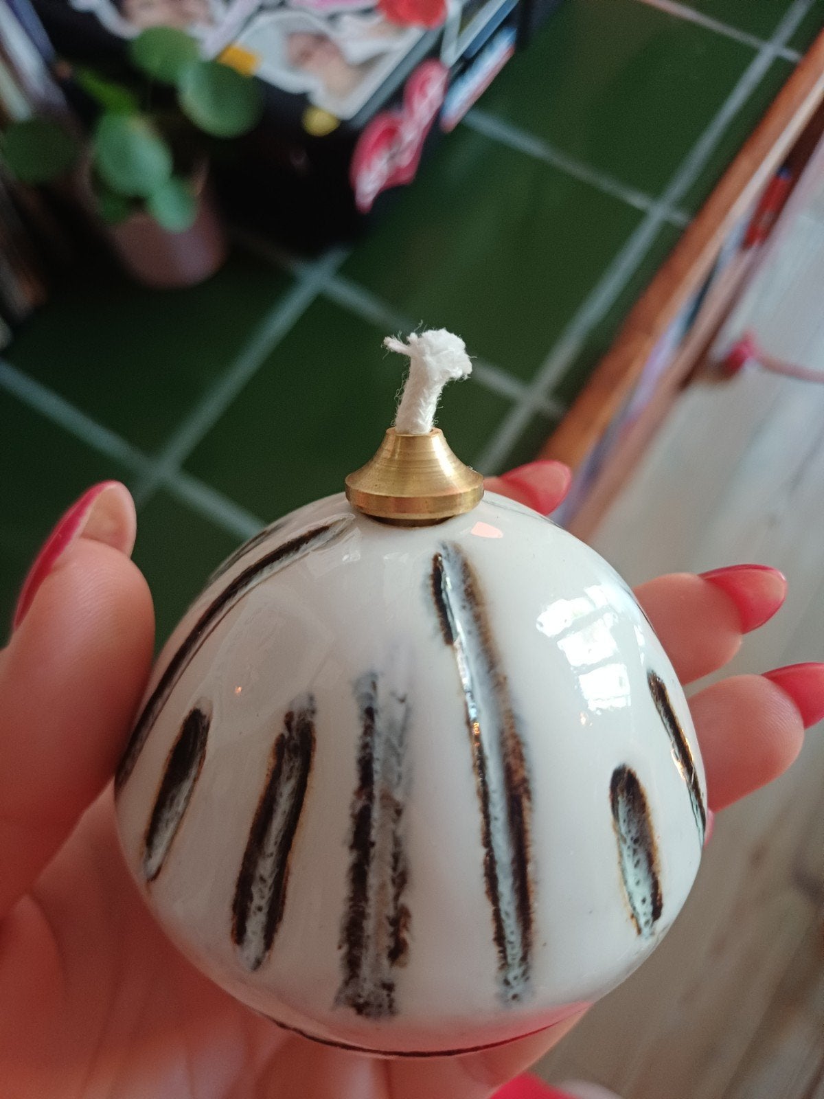 Handgemaakte olielamp, Overige stijlen, Nieuw, Ophalen of Verzenden, Wit