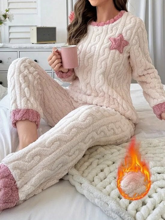 Kerst pyjama dames fleece sterren maat M en L - nieuw, Ophalen of Verzenden, Nieuw, Maat 38/40 (M)