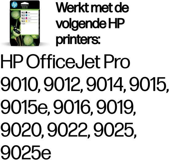 HP 963 4-Pack (6ZC70AE) (Cartridge) *Nieuw*, HP, Info@HP.nl, Nieuw, Ophalen of Verzenden