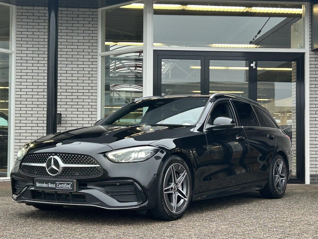 Mercedes-Benz C-klasse Estate 180 AMG Line, Automaat, 4 cilinders, Zwart, Origineel Nederlands