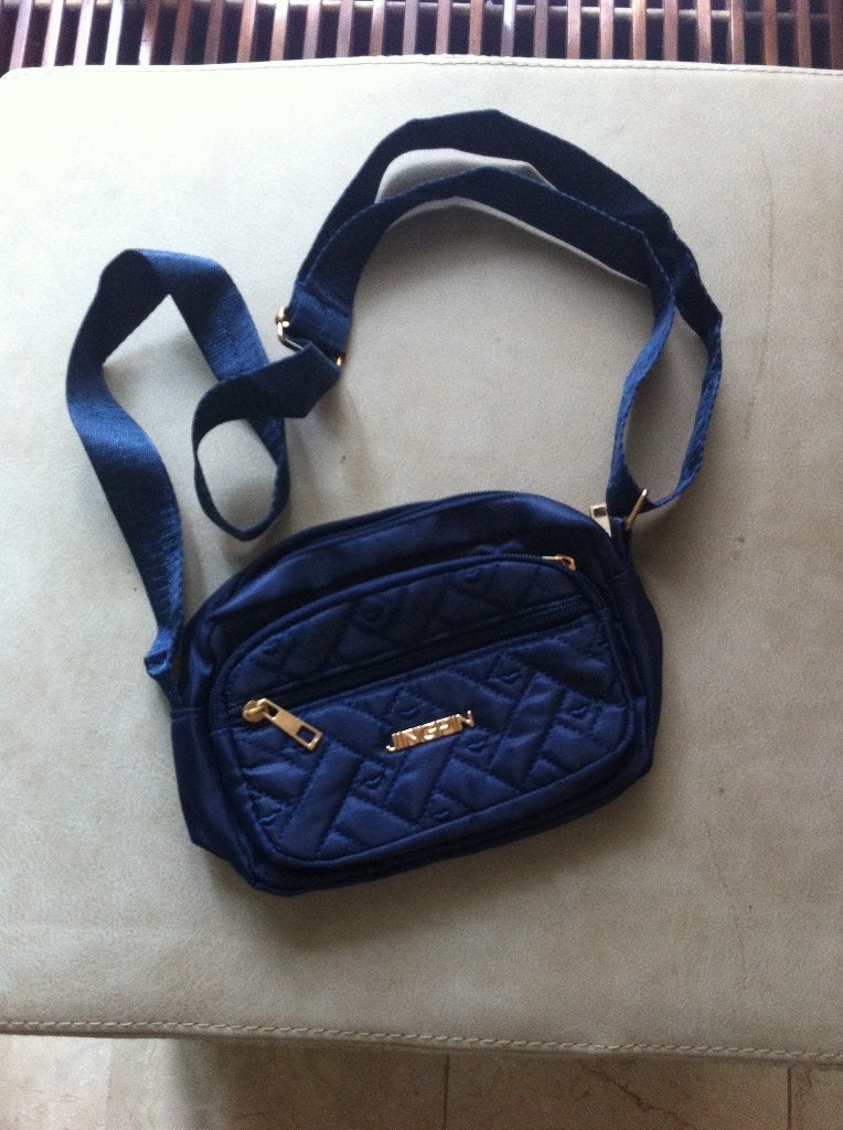 Dames tasje nylon blauw Jing Ping L 20 cm, Ophalen of Verzenden, Blauw, Overige merken
