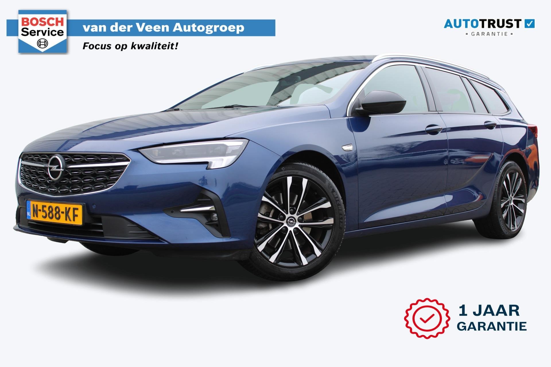 Opel Insignia Sports Tourer 1.5 CDTI Ultimate | Incl. 12 maa, Auto's, Opel, Voorwielaandrijving, Gebruikt, Blauw, Alcantara