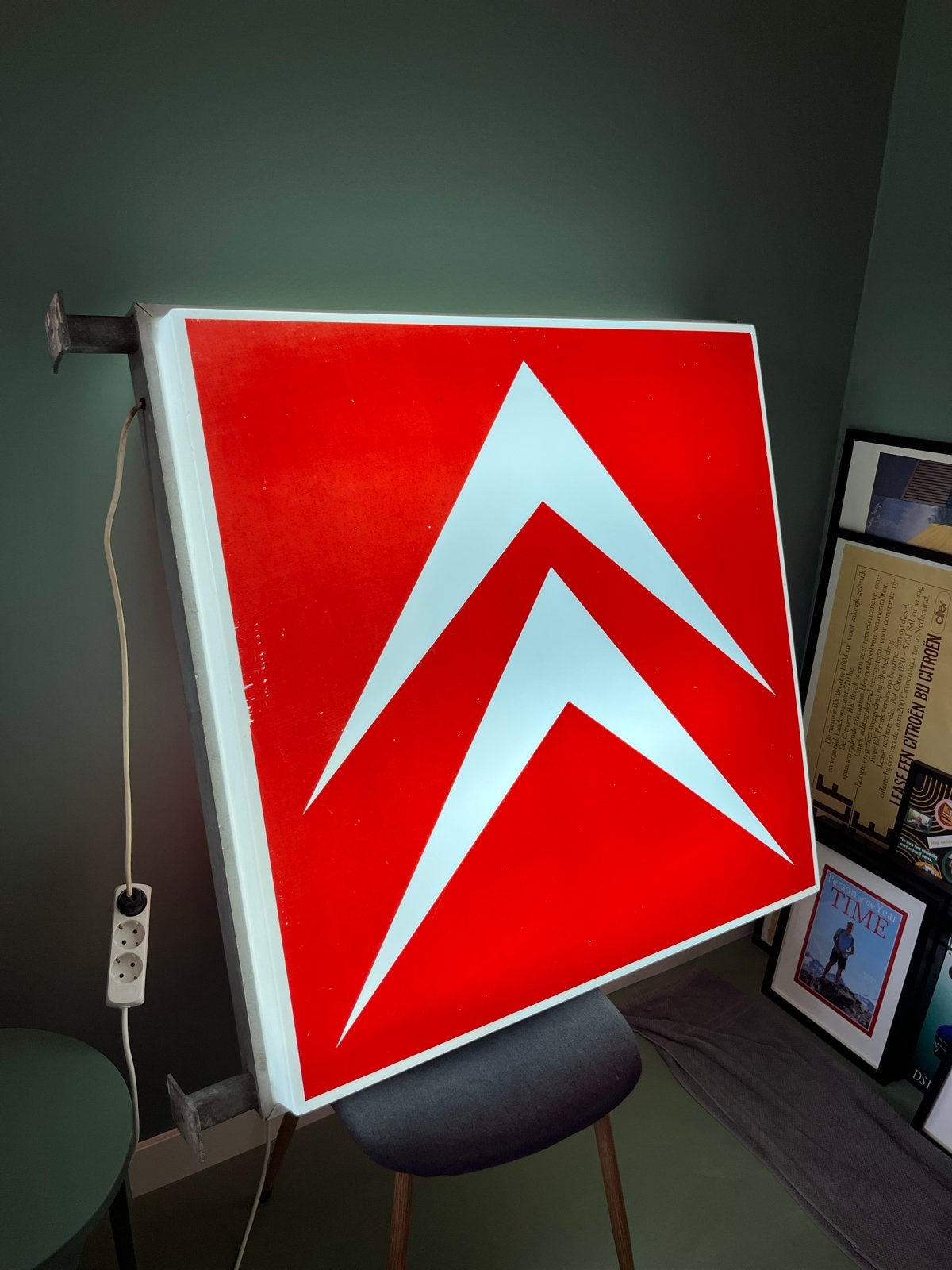 Vintage Citroën Lichtbak Reclamebord - Uniek Item, Ophalen, Gebruikt