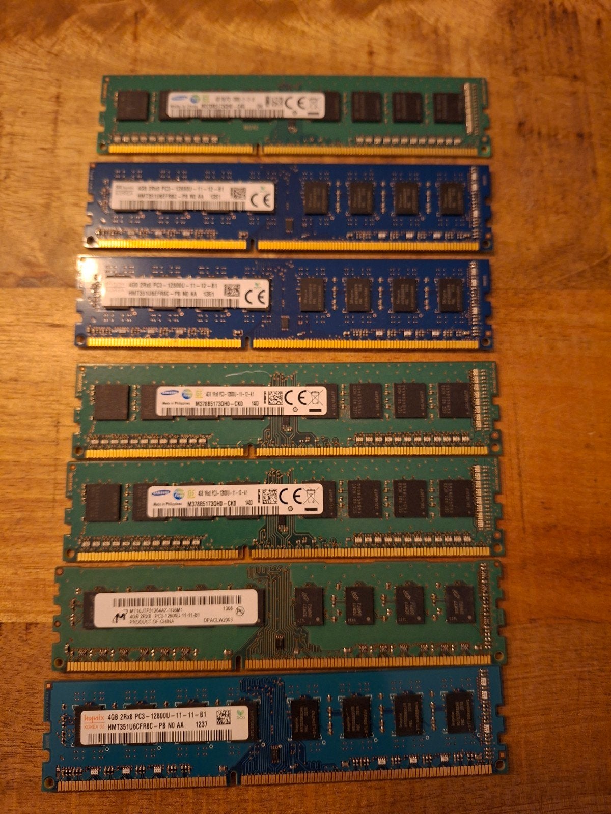 7x DDR3 4 GB PC Geheugen Modules, Computers en Software, RAM geheugen, Gebruikt, DDR3, Ophalen of Verzenden, Desktop