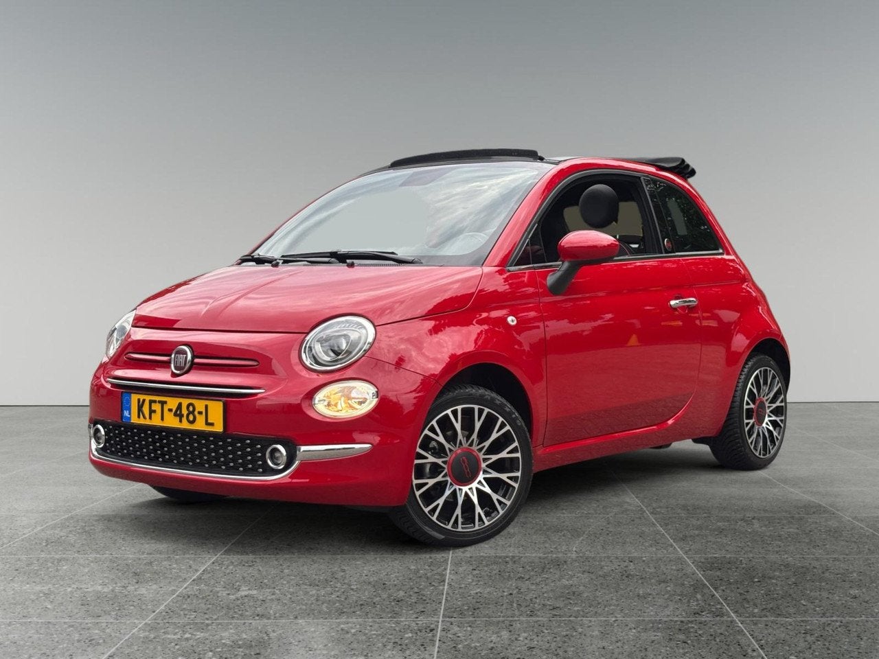 Fiat 500C Cabrio RED 1.0 Hybrid 70pk | CLIMA | NAVI | PARKEE, Gebruikt, Cabriolet, 4 stoelen, Bedrijf