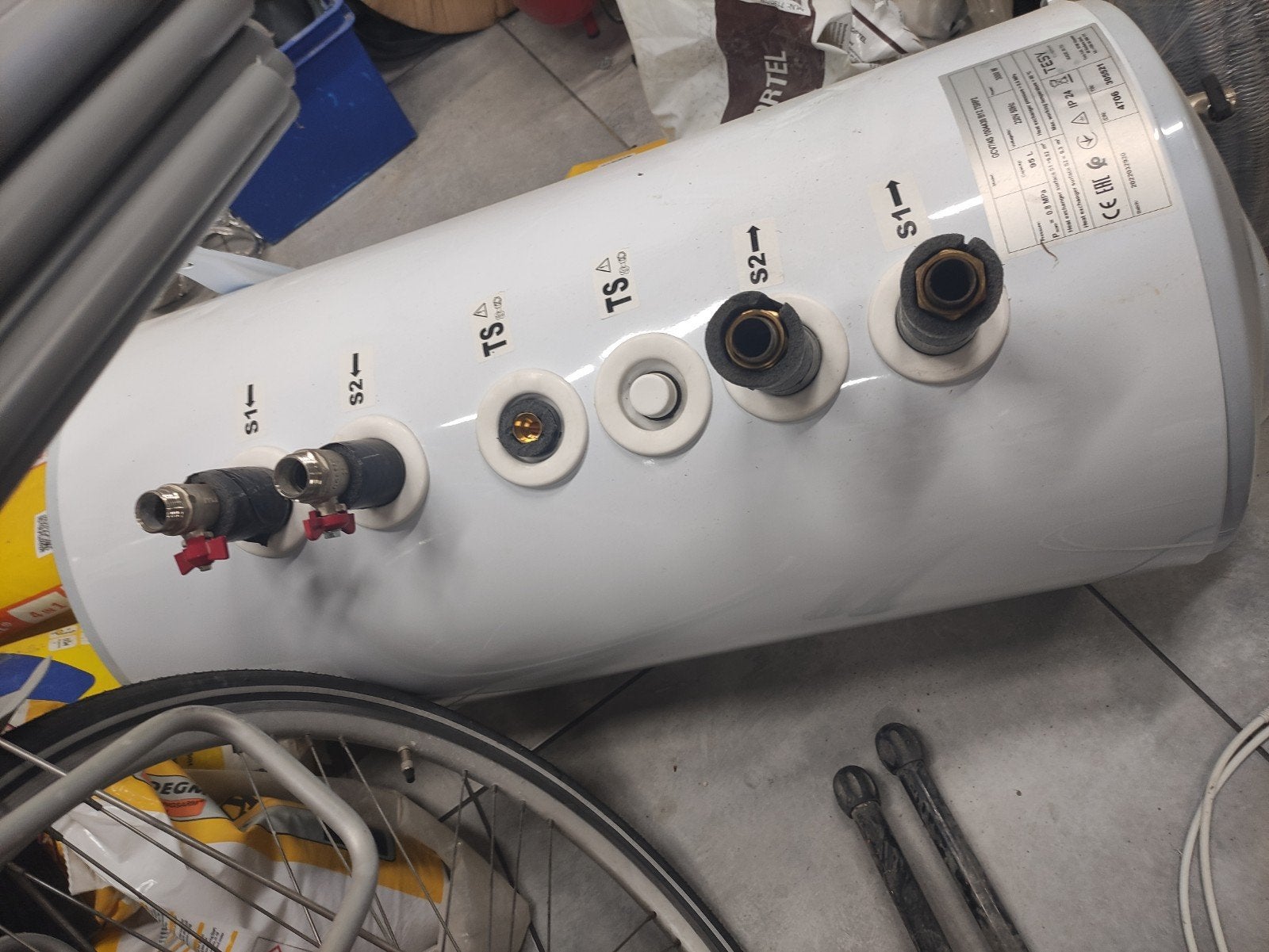 Boiler voorraad vat Tesy 95ltr 2 spiralen en verwarmingselem, Doe-het-zelf en Verbouw, Geisers en Boilers, 100 liter of meer, Ophalen