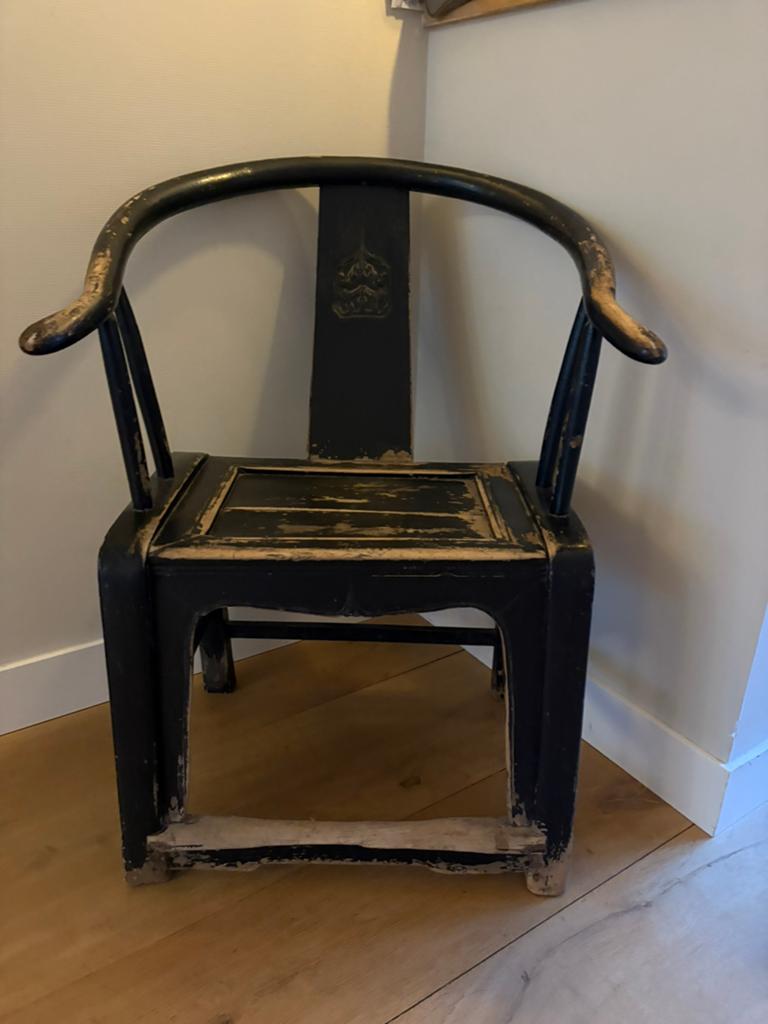 Chinese hoefijzer stoel, Antiek en Kunst, Ophalen