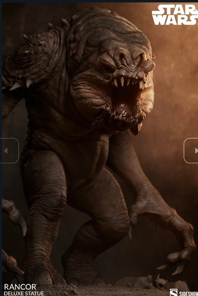 1/6th Rancor Deluxe van Sideshow  Star Wars nieuwstaat !, Verzamelen, Ophalen of Verzenden, Zo goed als nieuw, Beeldje of Buste