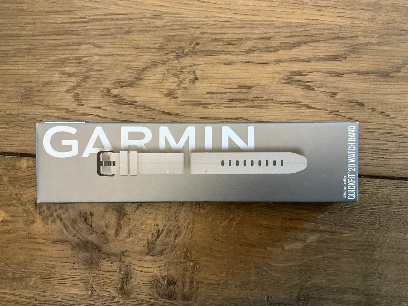 Garmin QuickFit 20mm Leren Polsband Limestone (Nieuw), Ophalen of Verzenden, Nieuw