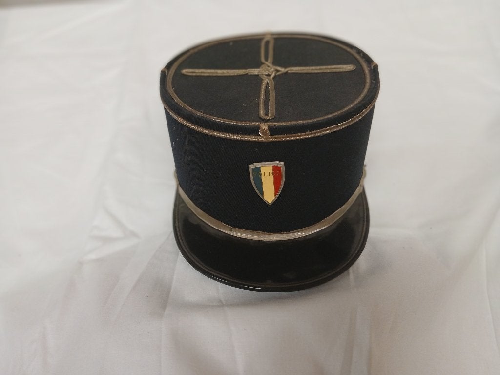 Kepi Franse Police - pet - Frankrijk - vintage, Verzenden, Gedragen, 57 cm (M, 7⅛ inch) of minder, Pet