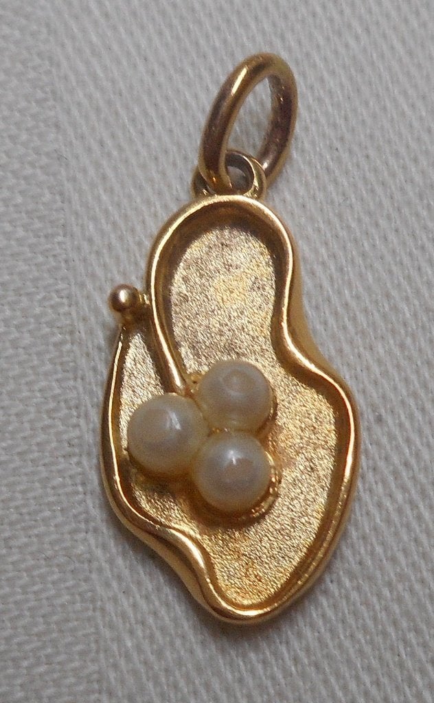 Zilveren goud vergulde hanger nr.245, Verzenden, Gebruikt, Goud, Zilver