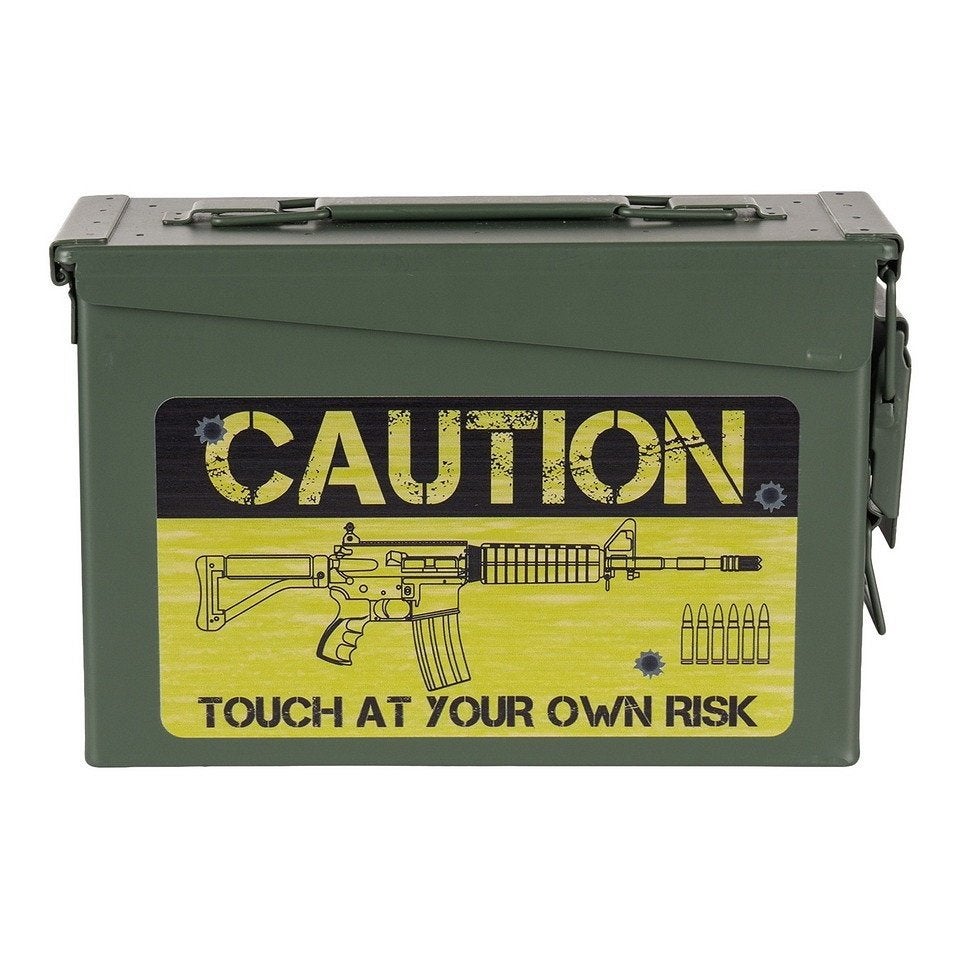 Munitie,Kist,Metaal,30,Cal,Caution,Risk, Verzenden, Landmacht, Amerika, Kist of Geocache