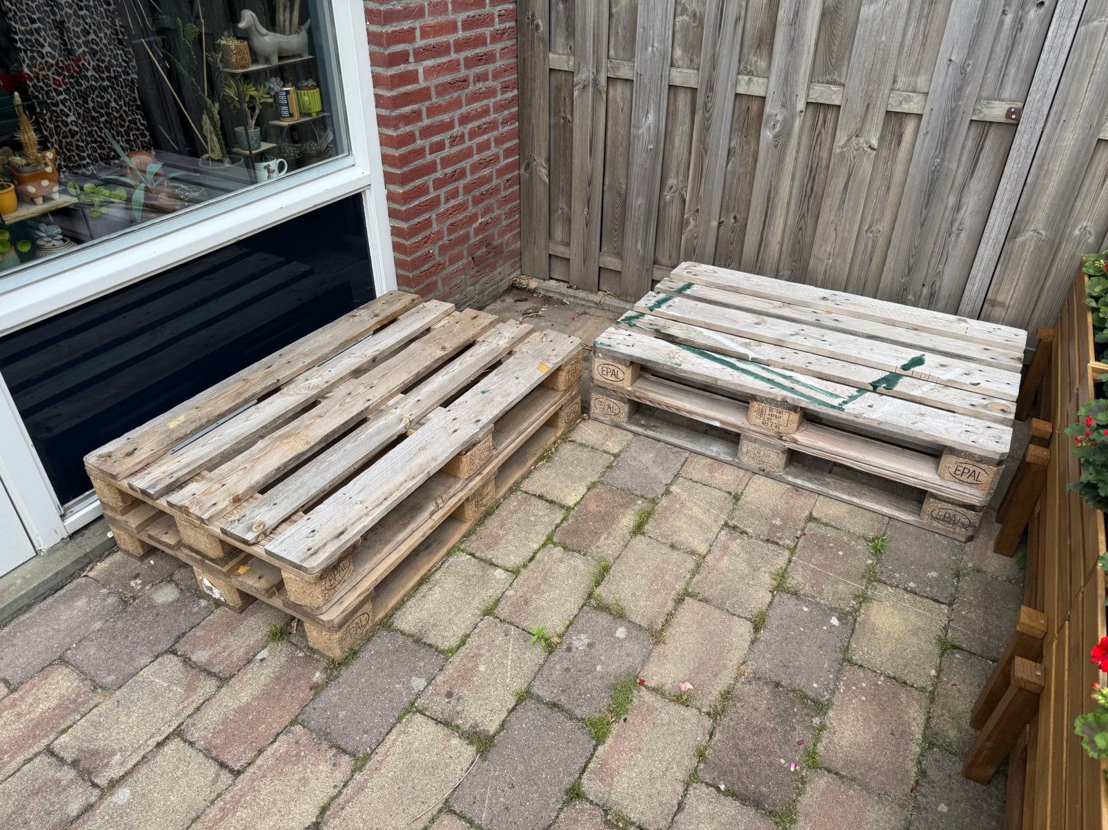 4 EPAL/europallets 120x80cm, Ophalen, 25 tot 50 mm, Zo goed als nieuw, Pallet