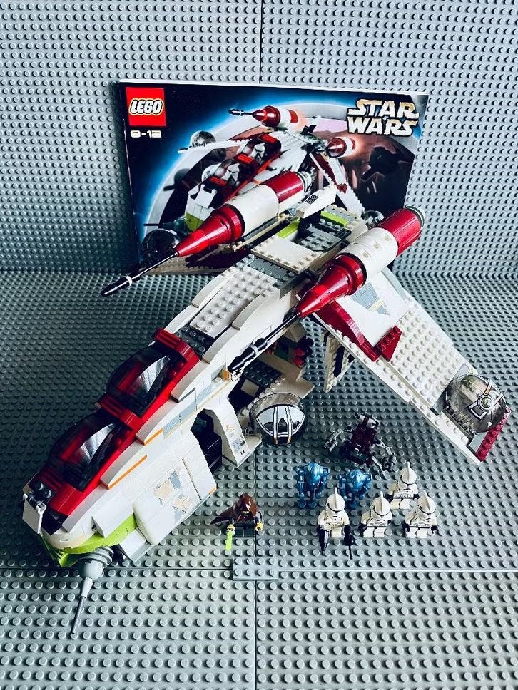 LEGO Star Wars 7163 Republic Gunship, Compleet, Gebruikt, Star Wars, Lego