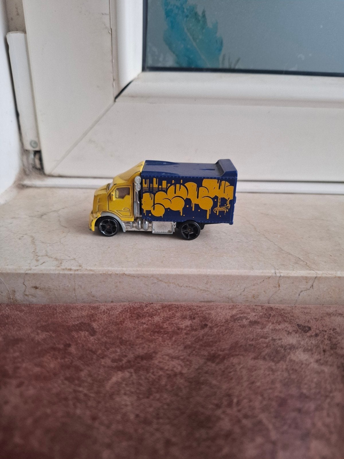 Miniatuur vrachtwagen speelgoedmodel, Ophalen, Gebruikt