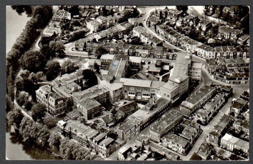 Oude Ansicht - Leeuwarden - Diakonessenhuis 1962 - Frl., Ophalen of Verzenden, 1960 tot 1980, Gelopen, Friesland