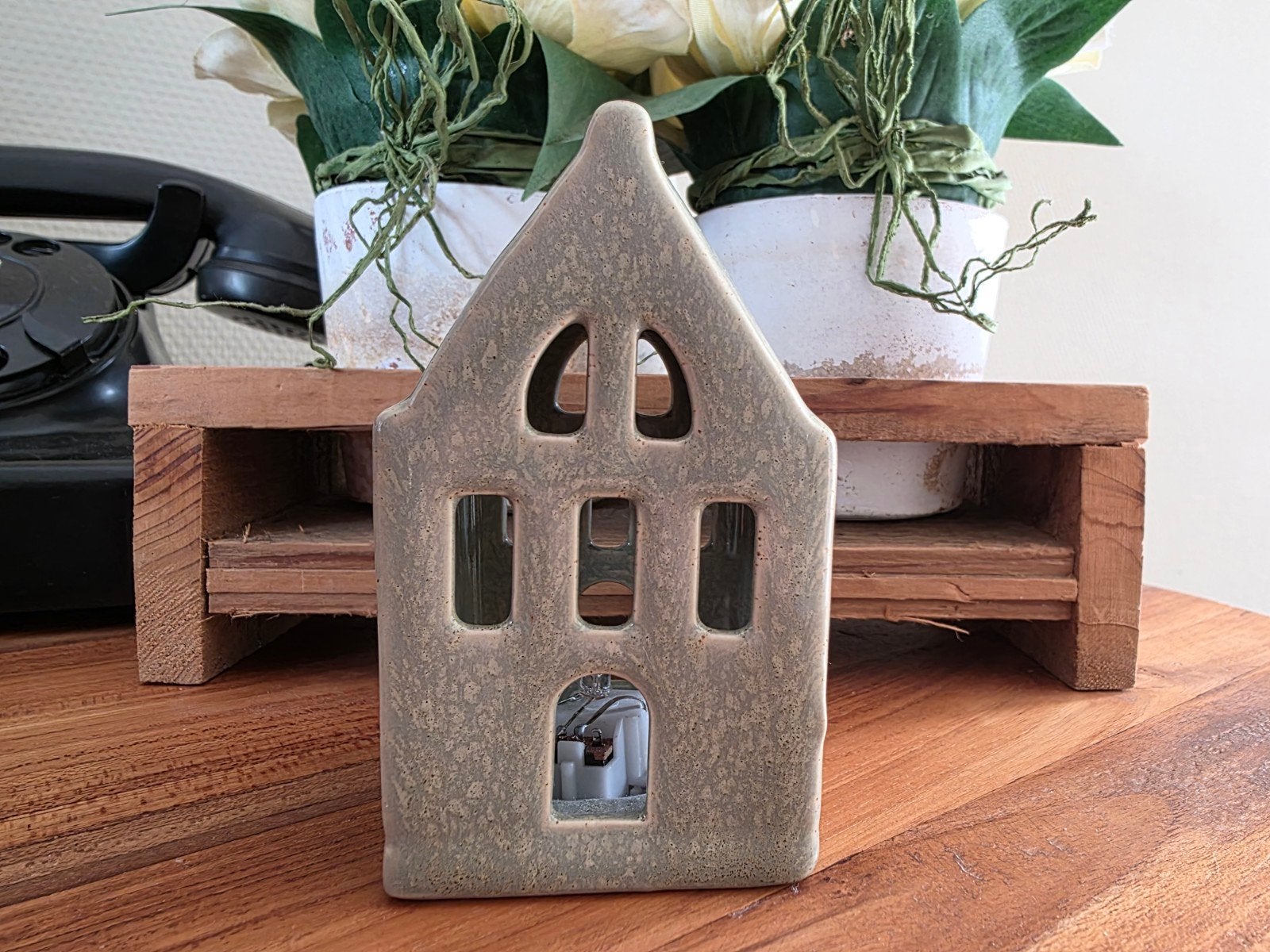 Nieuw groen stenen grachtenhuisje., Ophalen, Nieuw