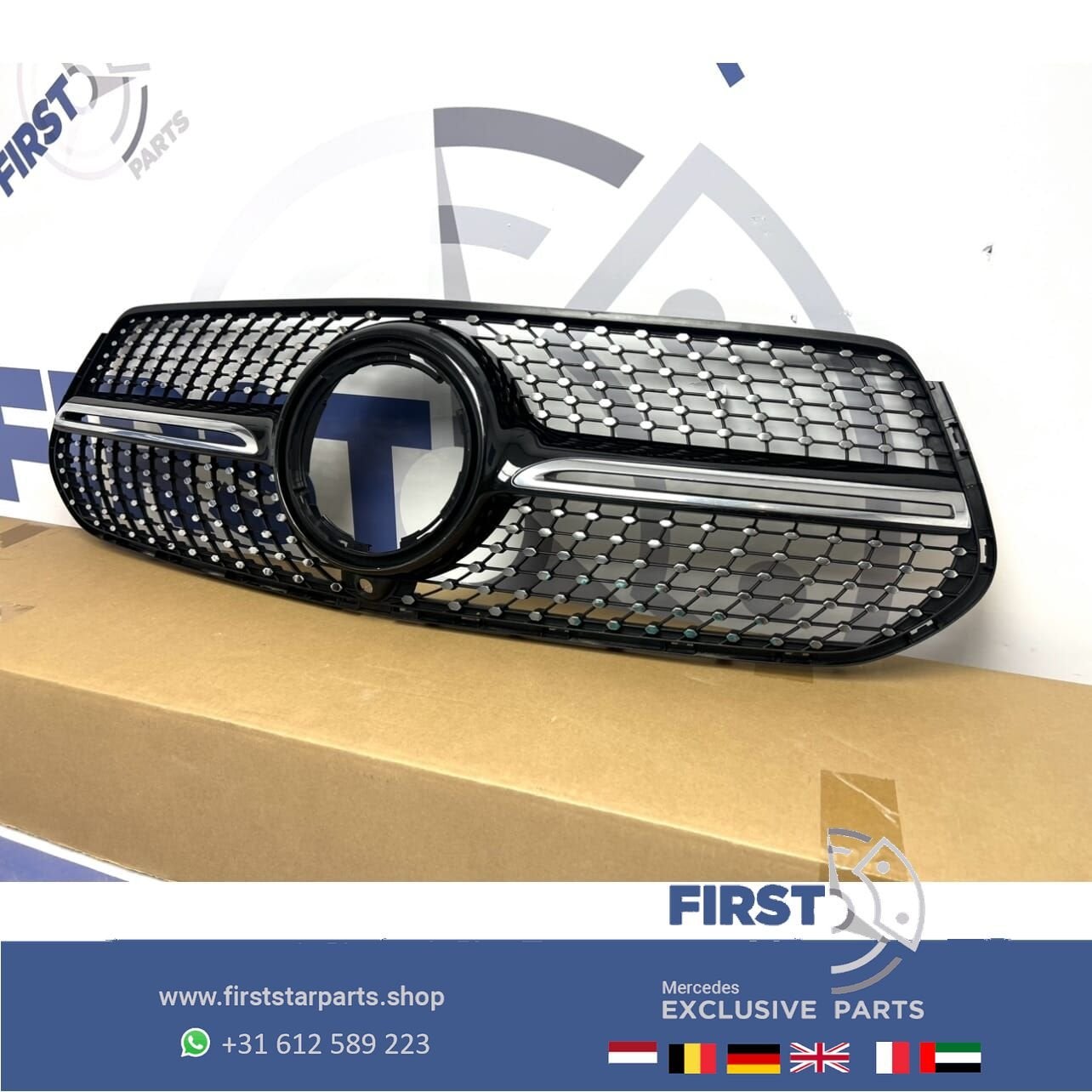 W167 V167 C167 GLE KLASSE AMG DIAMOND GRIL 2018-2024 AMG LIN, Gebruikt, -, Ophalen of Verzenden, -