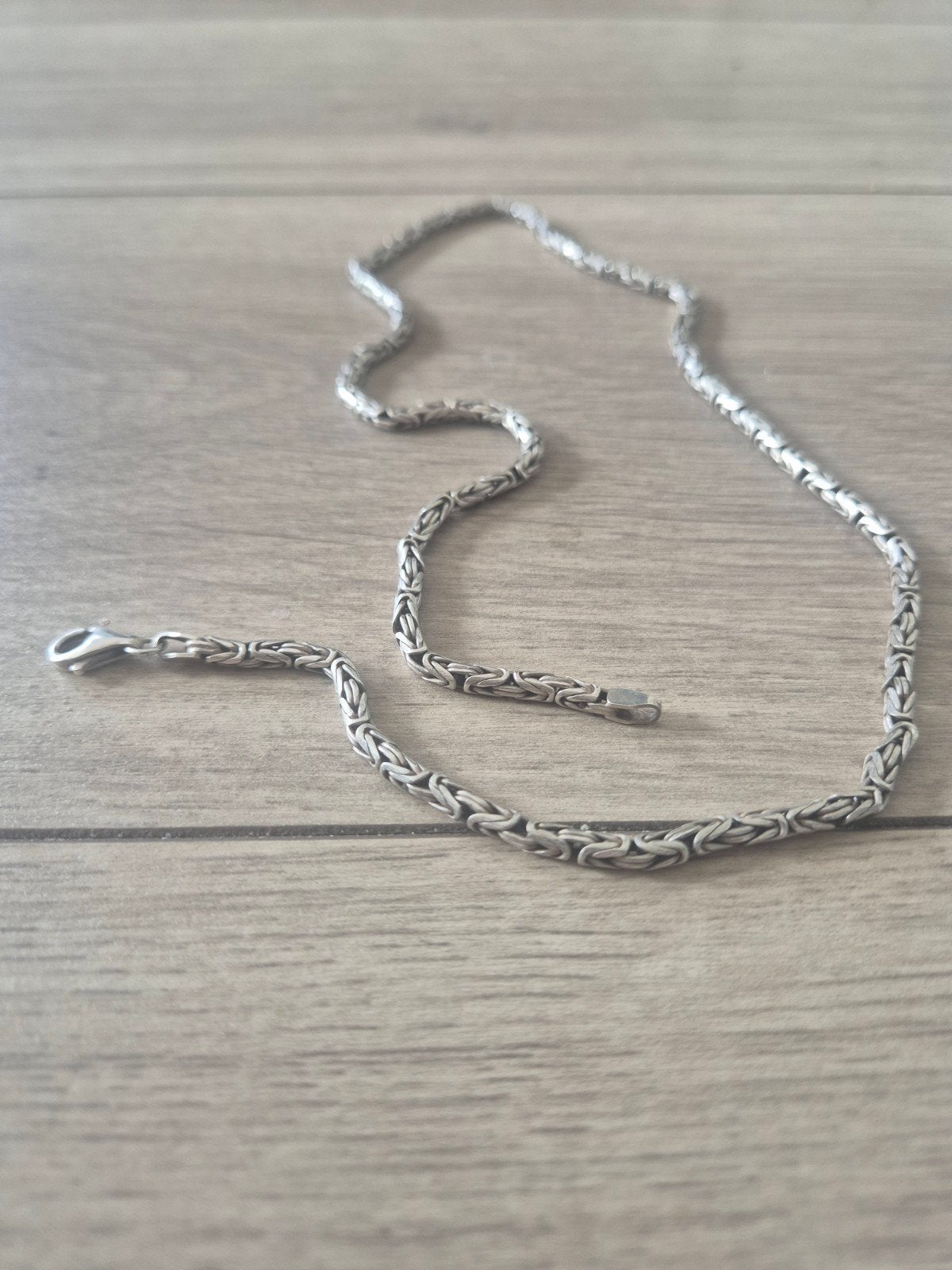 Koningketting Zilver 925 - 4 mm breed, 56 cm lang, 31 gram, Ophalen of Verzenden, Zo goed als nieuw, Zilver, Zilver