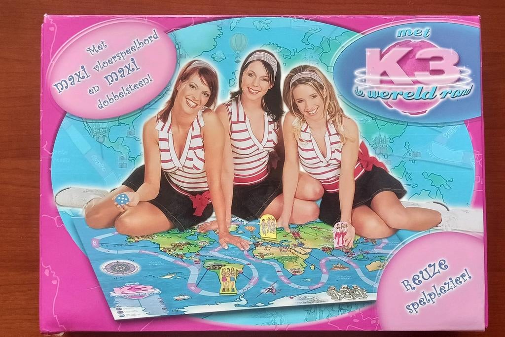 K3 in de wereld rond bordspel, Hobby en Vrije tijd, Gezelschapsspellen | Bordspellen, Drie of vier spelers, Ophalen of Verzenden