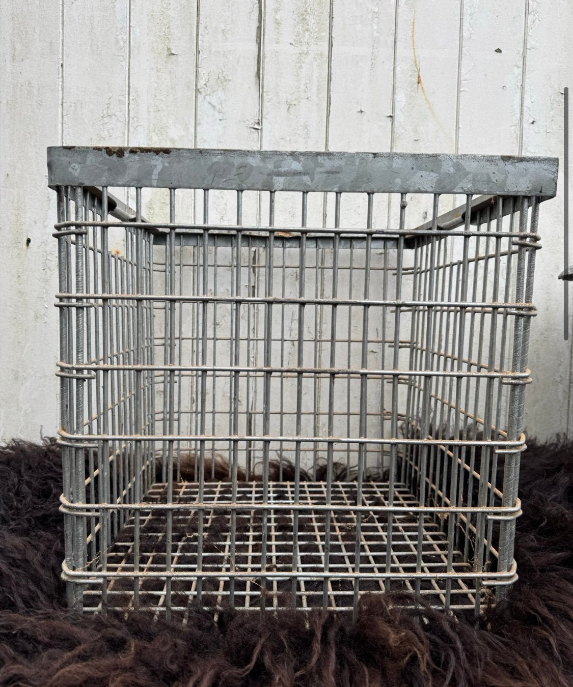 Mooie stoere vierkante draadmand mand, Ophalen