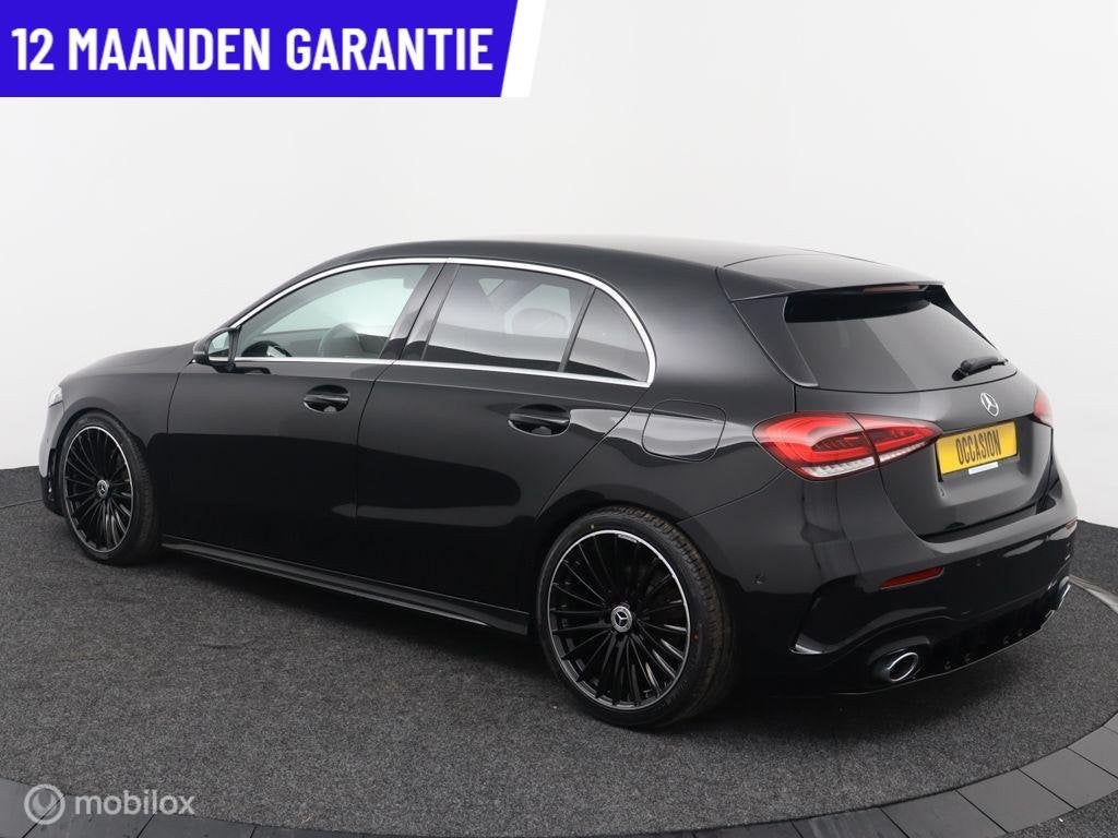 Mercedes A-klasse 220 AMG Plus, Auto's, Gebruikt, Zwart, Leder, Bedrijf