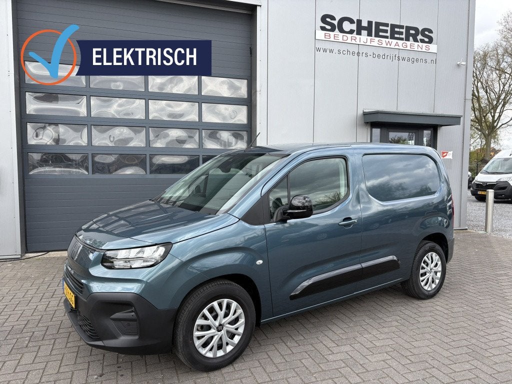 Fiat E-Doblò 50 kWh 3-zits | airco | carplay | cruise, Gebruikt, 750 kg, 1666 kg, Blauw