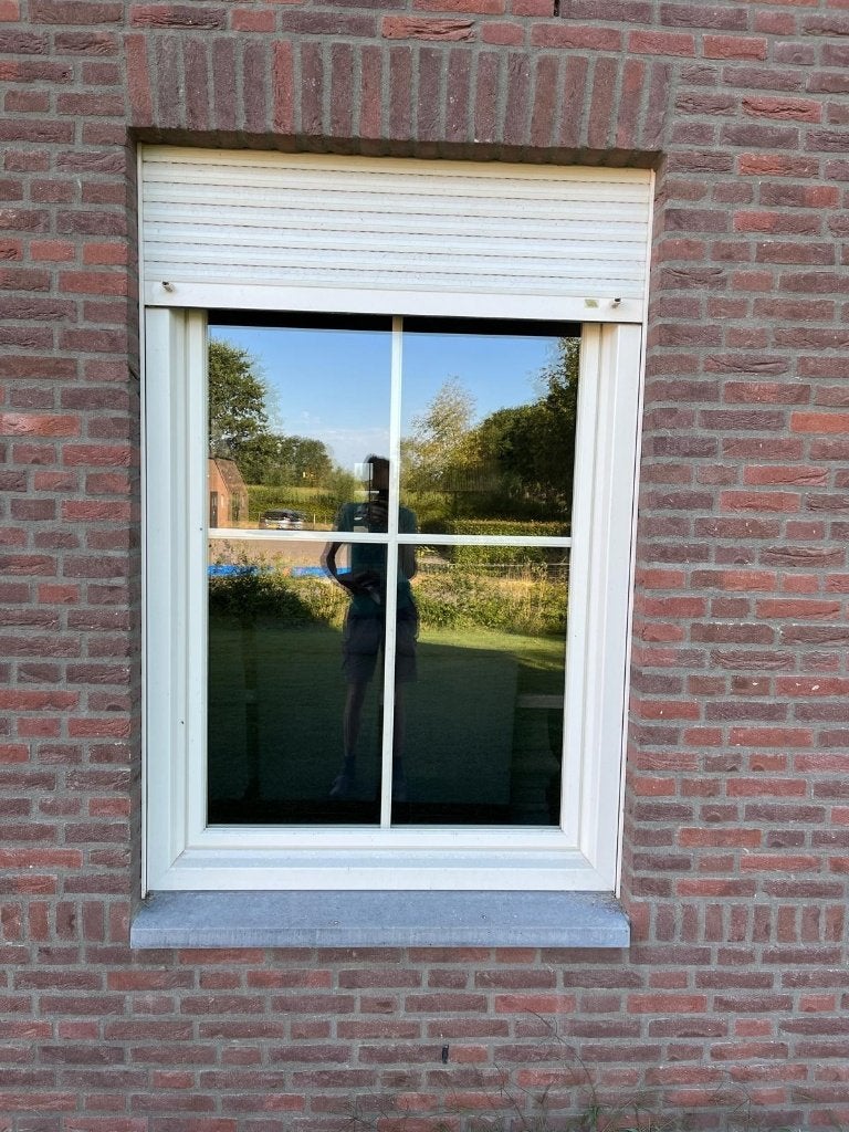 Finstral Raamkozijnen met rolluik, hardsteen raamdorpels, Ophalen, Kunststof, Gebruikt, 150 tot 225 cm
