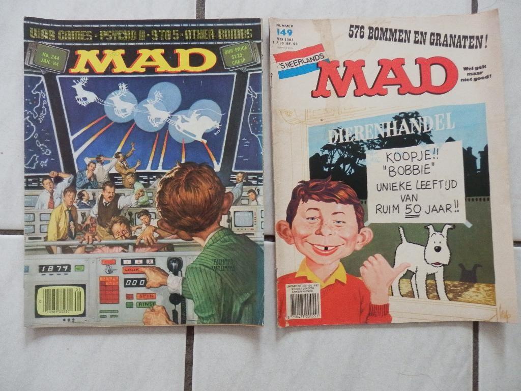 2x Mad tijdschriften oud, Ophalen of Verzenden, Gelezen, Sport en Vrije tijd