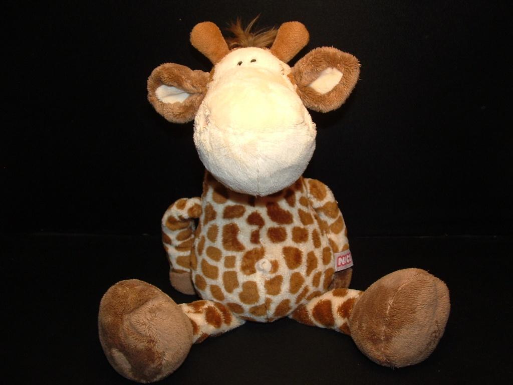 NICI GIRAFFE VELOURS WIT MET LICHTBRUINE VLEKJES EN, Verzenden, Nieuw, Overige typen