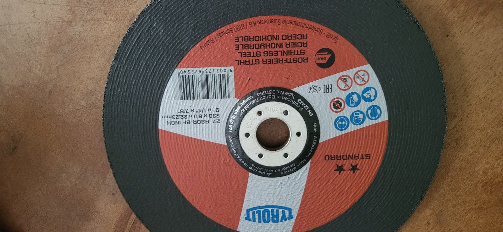 Tyrolit Slijpschijf 230x6.0x22.22mm RVS, Ophalen, Nieuw, Minder dan 700 watt