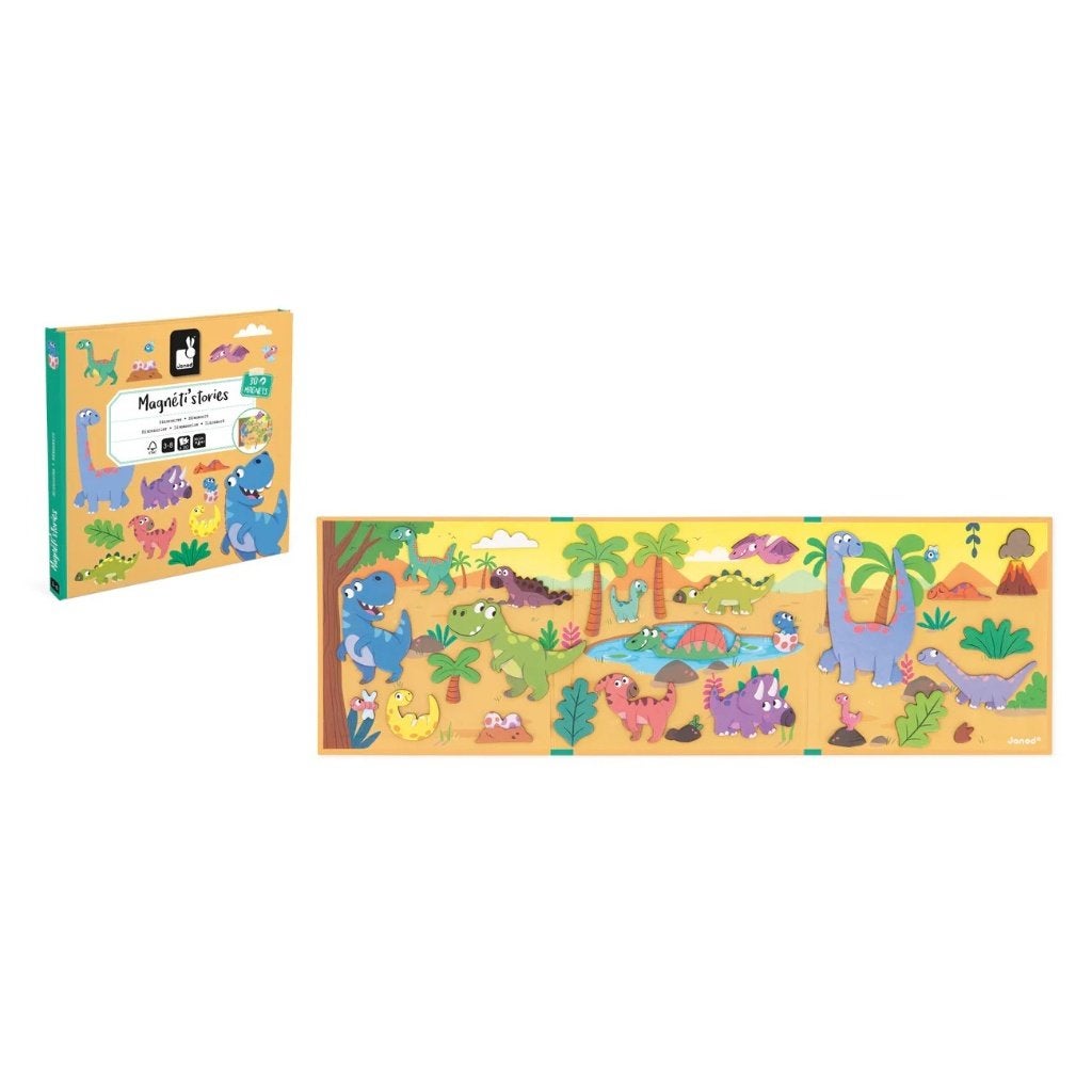 Janod Magneti Stories Dinosaurus - nieuw, Kinderen en Baby's, Janod, ., Puzzelen, Nieuw