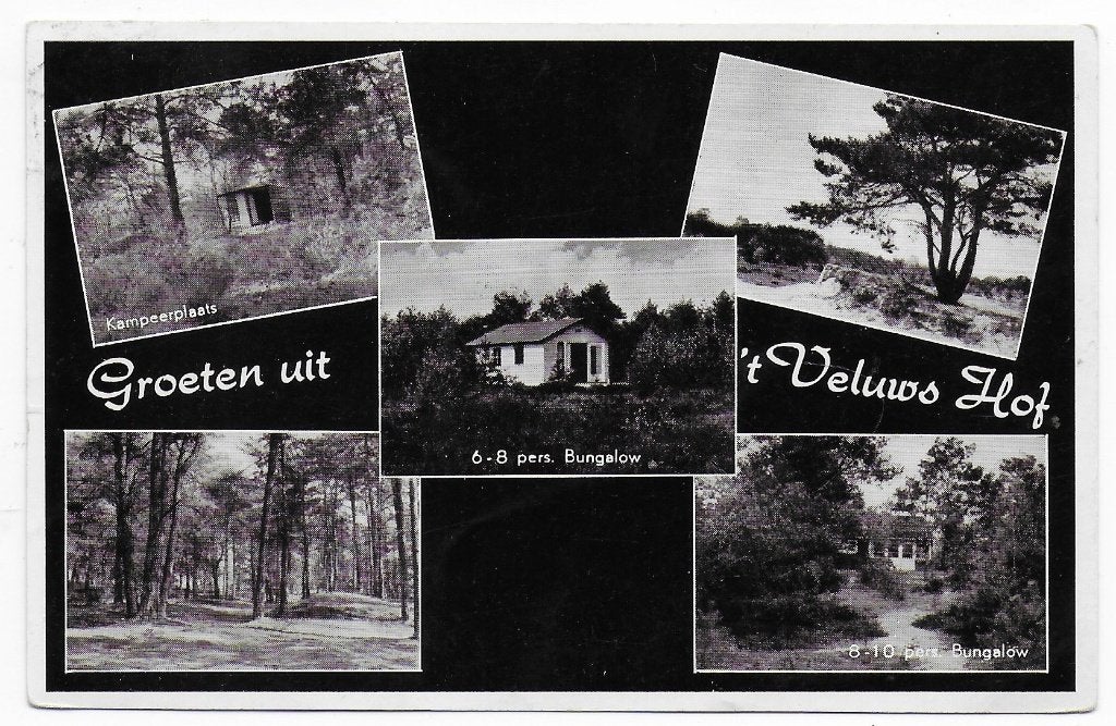 't Veluws Hof - oude gelopen ansichtkaart ( B7192 ) uit 1958, Ophalen of Verzenden, 1940 tot 1960, Gelopen