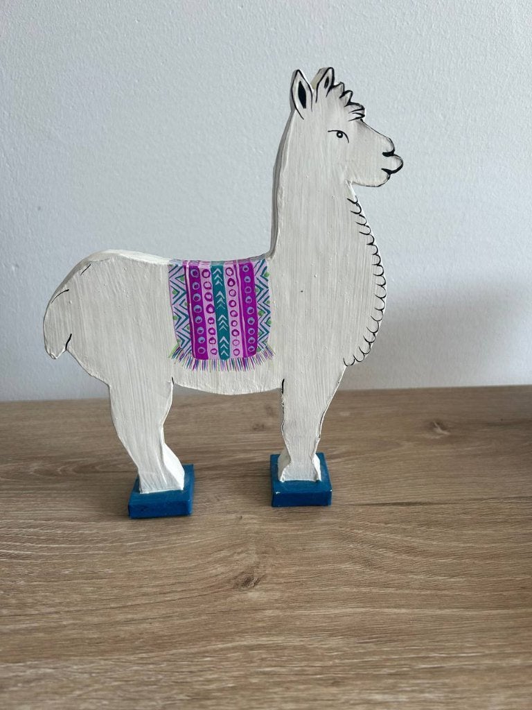 Beeld lama wit Peru, Ophalen, Gebruikt, Dier