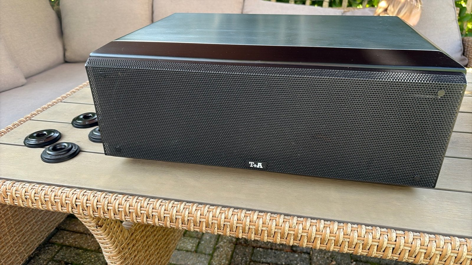 T+A TAL XC2.0 Center Speaker in mat zwart., Gebruikt, 120 tot 150 watt, Geschikt voor surround/home cinema, Center speaker